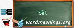 WordMeaning blackboard for sirt
